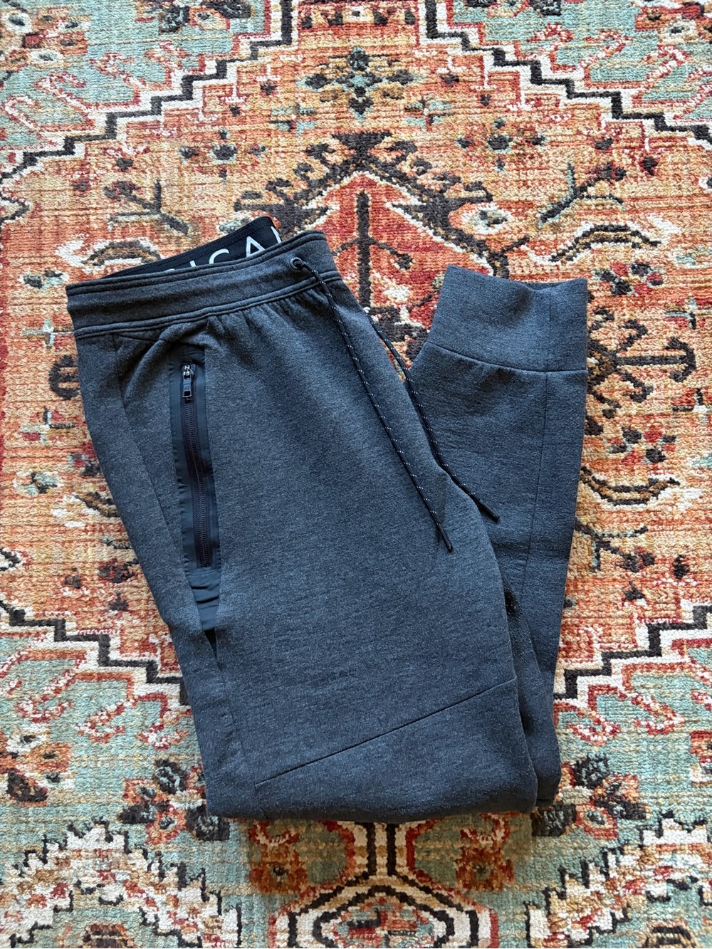 American Eagle Outfitters Grey Jogger Pants with Logo Waistband